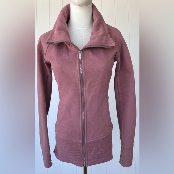 lululemon Radiant Jacket II‎ Full Zip Funnel Neck Rose Pink Size 4 - Picture 1 of 9